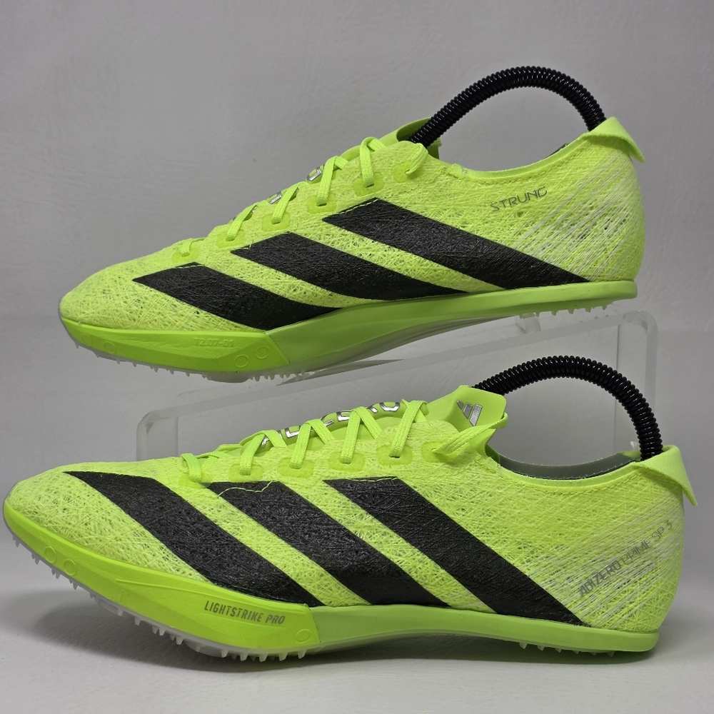 adidas Mens Sz 8.5 ADIZERO PRIME SP 3 STRUNG Track Spikes Lucid Lemon IH5800 NEW - Picture 3 of 12
